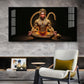 Lord Hanuman In Meditating Pose Glass Finish Horizontal Wall Art
