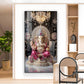 Lord Ganpati Bappa Glass Finish Vertical Wall Art