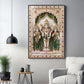 Lord Murugan with Valli and Devasena Glass Finish Vertical Wall Art