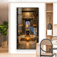 Divine Shiva Lingam Glass Finish Vertical Wall Art