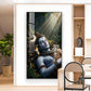 Hindu Deity Shiva Glass Finish Vertical Wall Art