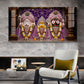 Hindu Deities Lord Jagannath, Subhadra, & Balabhadra Glass Finish Horizontal Wall Art