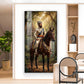Maratha Shivaji Maharaj Glass Finish Vertical Wall Art