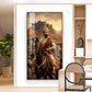 Victorious Chhatrapati Shivaji Maharaj Glass Finish Vertical Wall Art