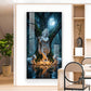 God Shree Krishna Glass Finish Vertical Wall Art
