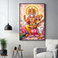 God Brahma Alongside Saraswati Glass Finish Vertical Wall Art