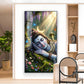 Lord Shiva Glass Finish Vertical Wall Art