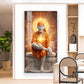 Sai Baba's Grace Glass Finish Vertical Wall Art