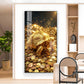 Lucky Turtle Glass Finish Vertical Wall Art