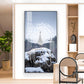Dazzling Pearl Peacock Glass Finish Vertical Wall Art