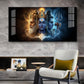 Trimurti Brahma, Vishnu, & Shiva Glass Finish Horizontal Wall Art