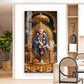 Shridi Sai Baba Glass Finish Vertical Wall Art
