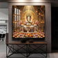 Ganapathi Ji Glass Finish Square Wall Art