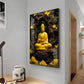 Buddha Bliss Glass Finish Vertical Wall Art