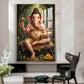 God Vighnaharta Glass Finish Vertical Wall Art