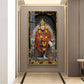Sai Baba Blessings Glass Finish Vertical Wall Art