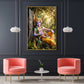 Shree Krishna Ji Glass Finish Vertical Wall Art