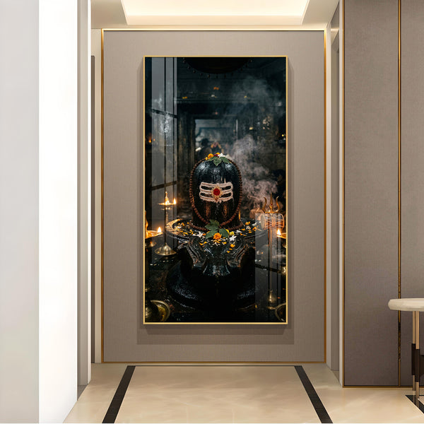 Shiv Maheshwar Glass Finish Vertical Wall Art