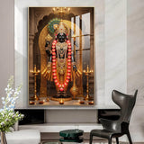 Hindu Deity Lord Venkateswara Glass Finish Vertical Wall Art