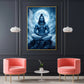 Divine Shiv Ji Glass Finish Vertical Wall Art