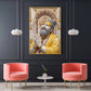 Premanand Ji Maharaj Glass Finish Vertical Wall Art