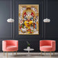 Lord Shree Vishwakarma Ji Glass Finish Vertical Wall Art