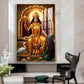 Goddess Baglamukhi Glass Finish Vertical Wall Art