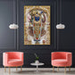 Shrinathji Maharaj Glass Finish Vertical Wall Art