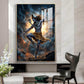 Mahadev In His Tandava Pose Glass Finish Vertical Wall Art