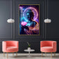 Divine Blessings Of Buddha Glass Finish Vertical Wall Art