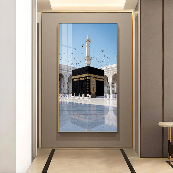 Mecca Glass Finish Vertical Wall Art