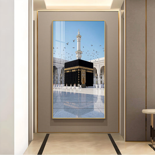 Mecca Glass Finish Vertical Wall Art