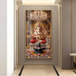 Ganpati Bappa Glass Finish Vertical Wall Art