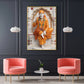 Divine Sai Baba Glass Finish Vertical Wall Art