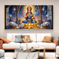 Maa Laxmi Glass Finish Horizontal Wall Art
