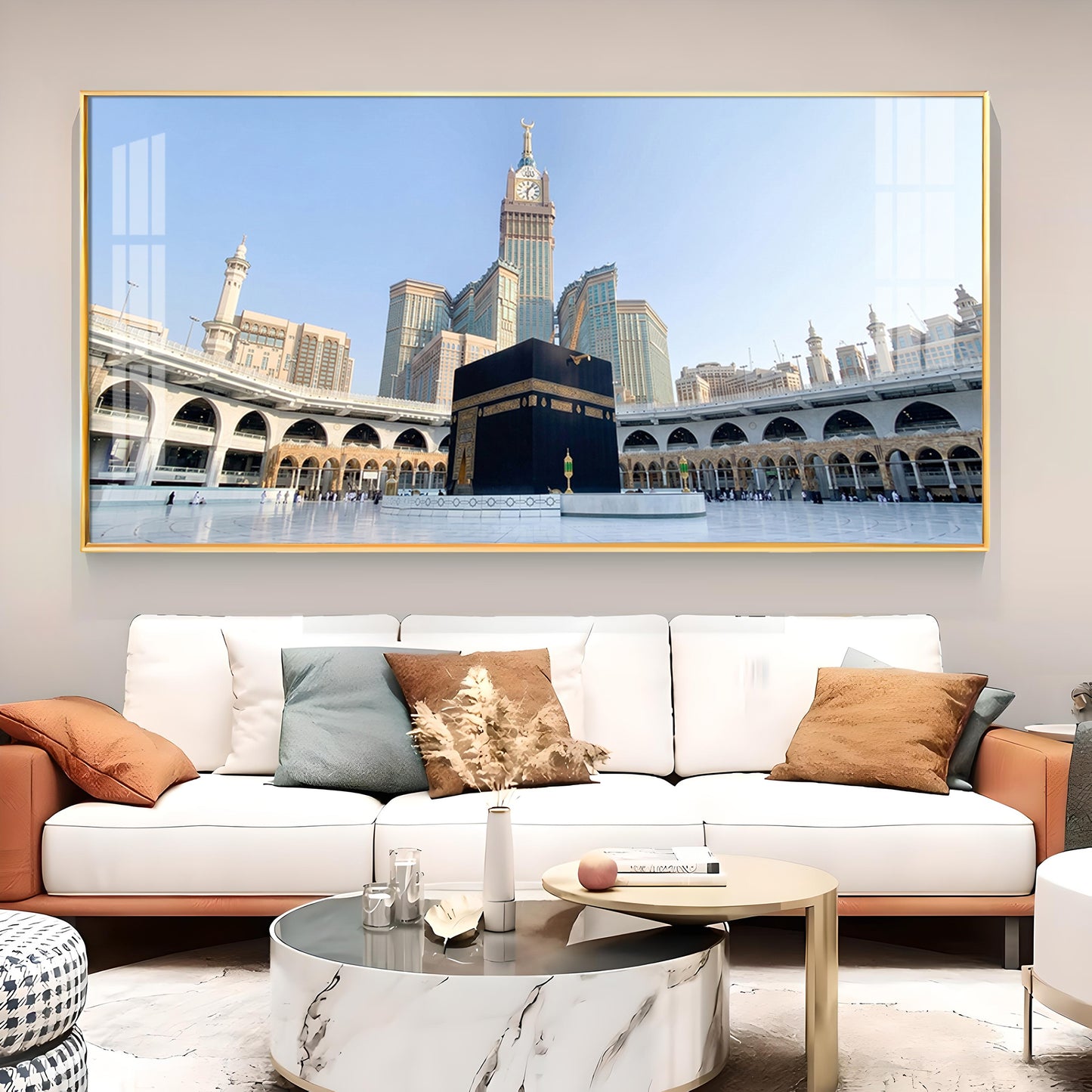 Kaaba Glass Finish Horizontal Wall Art