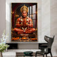 Lord Hanuman Glass Finish Vertical Wall Art