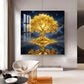 Divine Tree Kalpavriksha Glass Finish Square Wall Art
