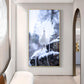 White Peacock Glass Finish Vertical Wall Art