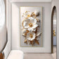 Luxe Petal Harmony Glass Finish Vertical Wall Art