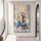Shri Ganesh Ji Glass Finish Vertical Wall Art