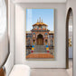 Badrinath Temple Glass Finish Vertical Wall Art