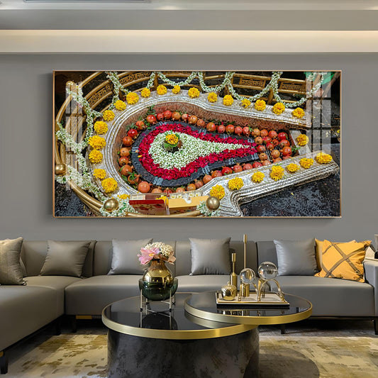 Bhimashankar Jyotirlinga Glass Finish Horizontal Wall Art