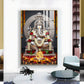 Hindu Deity Lord Ganesha Glass Finish Vertical Wall Art