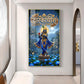 Lord Dwarkadhish Glass Finish Vertical Wall Art