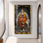 Sai Baba Blessings Glass Finish Vertical Wall Art