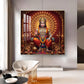 Divine Lord Hanuman Ji Glass Finish Square Wall Art