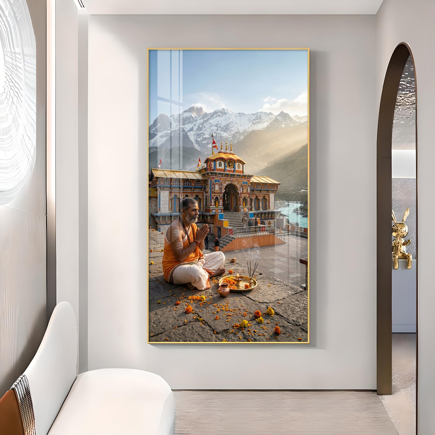 Jai Badrinath Glass Finish Vertical Wall Art