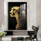 Leopard Glass Finish Vertical Wall Art