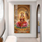 Goddess Mahalakshmi Glass Finish Vertical Wall Art